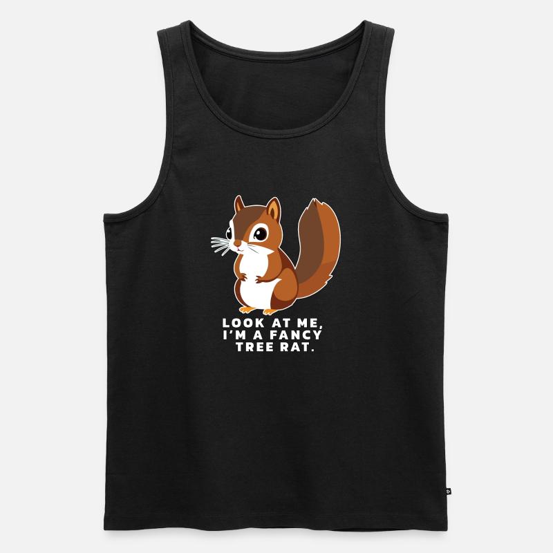 Squirrel with funny saying - Men's Premium Organic Tank Top - black