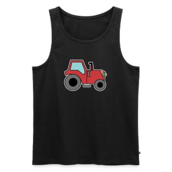 Country Life Tractor Farm Motor Vehicle Farmer - Men's Premium Organic Tank Top - black - Front - Michal (187cm)