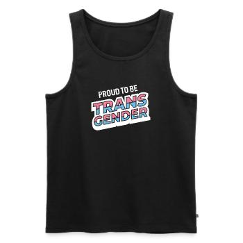 Pride Month - Proud To Be Transgender - Men's Premium Organic Tank Top - black - Front - AI Model Male 178 light (178cm)
