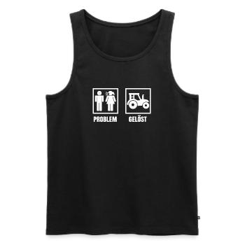 Traktor Statement Landleben Landmaschinen Landwirt - Männer Premium Bio Tank Top - Schwarz - Vorne - Michal (187cm)