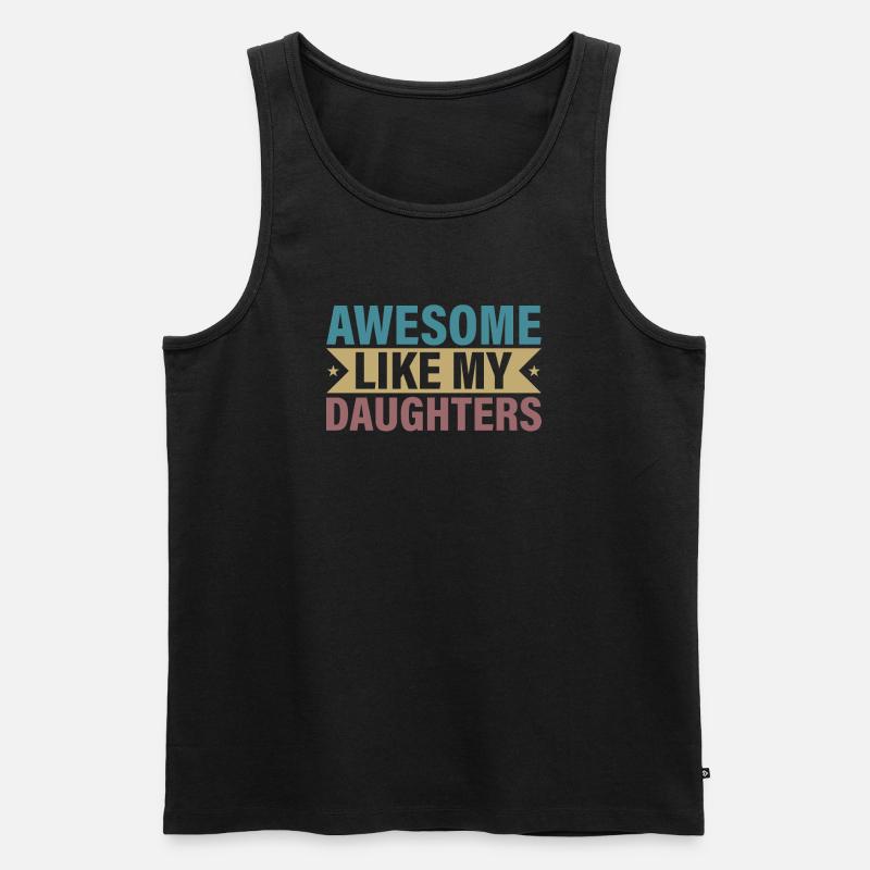 Weibliche Eltern-Pride-Botschaft - Männer Premium Bio Tank Top - Schwarz