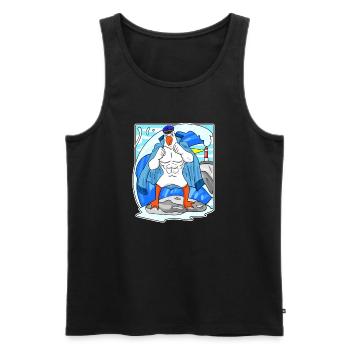Muscles Seagull Sea North Sea Cadeau - Débardeur bio Premium Homme - noir - Devant - Michal (187cm)