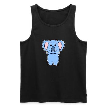 Koala - Männer Premium Bio Tank Top - Schwarz - Vorne - AI Model Male 178 light (178cm)