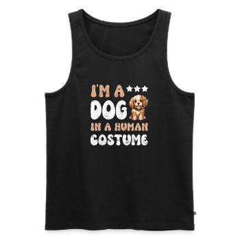 Chiens de chien - Débardeur bio Premium Homme - noir - Devant - Michal (187cm)