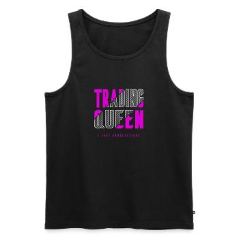 Trading Königin - Männer Premium Bio Tank Top - Schwarz - Vorne - AI Model Male 178 light (178cm)
