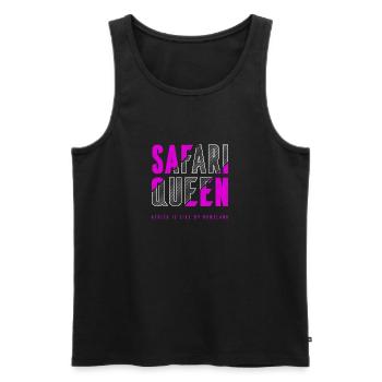 Safari Queen - Débardeur bio Premium Homme - noir - Devant - AI Model Male 178 light (178cm)
