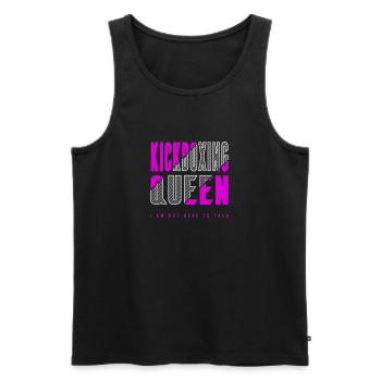 Kickboxing Queen - Men's Premium Organic Tank Top - black - Front - Michal (187cm)
