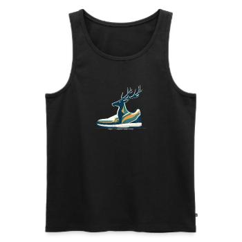 Forest Run Running Deer Sneaker Running Shoe Deer - Débardeur bio Premium Homme - noir - Devant - AI Model Male 178 light (178cm)