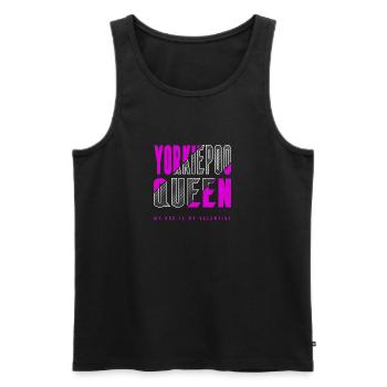 Yorkiepoo Queen - Men's Premium Organic Tank Top - black - Front - Michal (187cm)