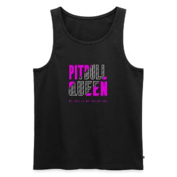 Pitbull Königin - Männer Premium Bio Tank Top - Schwarz - Vorne - AI Model Male 178 light (178cm)