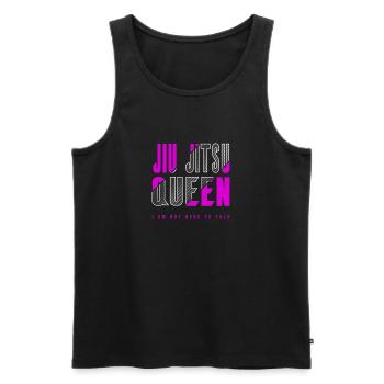 Jiu Jitsu Queen - Men's Premium Organic Tank Top - black - Front - AI Model Male 178 light (178cm)