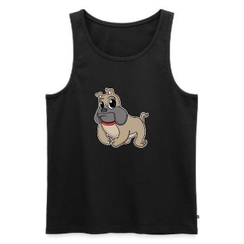Chien bouledogue français race chiens chiens - Débardeur bio Premium Homme - noir - Devant - Michal (187cm)