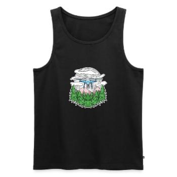 Drohne - Männer Premium Bio Tank Top - Schwarz - Vorne - Michal (187cm)