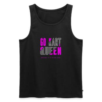 Allez Kart Queen - Débardeur bio Premium Homme - noir - Devant - Michal (187cm)