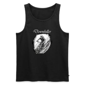 Descente blanche - Débardeur bio Premium Homme - noir - Devant - Michal (187cm)