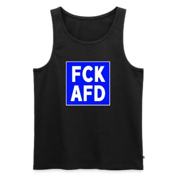 FCK AFD - Männer Premium Bio Tank Top - Schwarz - Vorne - Michal (187cm)