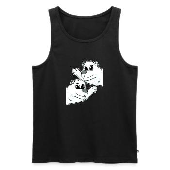 Polar Bear Polar Bear - Men's Premium Organic Tank Top - black - Front - AI Model Male 178 light (178cm)