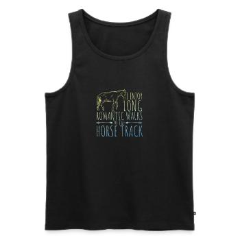 Pferderennen - Männer Premium Bio Tank Top - Schwarz - Vorne - AI Model Male 178 light (178cm)