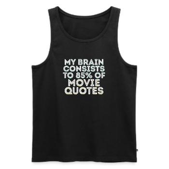 Dvd Soirée Soirée Soirée Déclaration Cinéma Nuit Films - Débardeur bio Premium Homme - noir - Devant - AI Model Male 178 light (178cm)