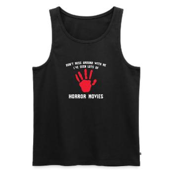 Movies Theater Kino Nacht Statement Filmabend - Männer Premium Bio Tank Top - Schwarz - Vorne - Michal (187cm)