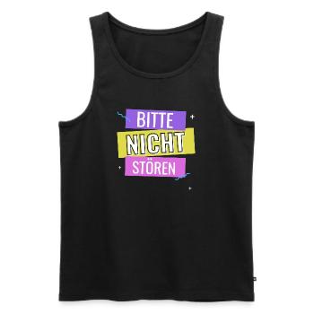 Bitte Nicht Stören - Männer Premium Bio Tank Top - Schwarz - Vorne - AI Model Male 178 light (178cm)