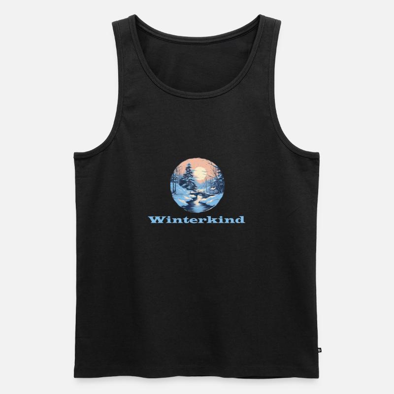 Winterkind - Männer Premium Bio Tank Top - Schwarz