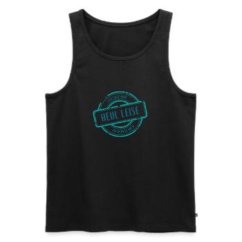 Heul Leise Zynischer Spruch - Männer Premium Bio Tank Top - Schwarz - Vorne - AI Model Male 178 light (178cm)