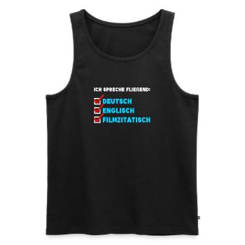 Film Schauen Movies Streaming Theater Statement - Männer Premium Bio Tank Top - Schwarz - Vorne - Michal (187cm)