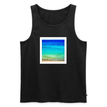 Meer - Männer Premium Bio Tank Top - Schwarz - Vorne - AI Model Male 178 light (178cm)