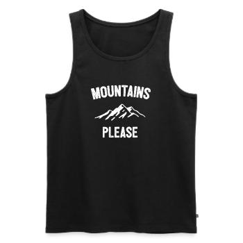 Berge bitte - Männer Premium Bio Tank Top - Schwarz - Vorne - AI Model Male 178 light (178cm)