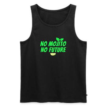 mojito, cocktail, fan de mojito, rhum - Débardeur bio Premium Homme - noir - Devant - AI Model Male 178 light (178cm)