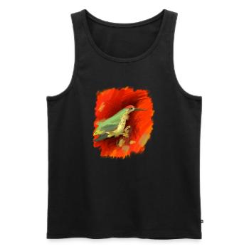 Cadeau en rouge et vert, super, haute qualité - Débardeur bio Premium Homme - noir - Devant - AI Model Male 178 light (178cm)