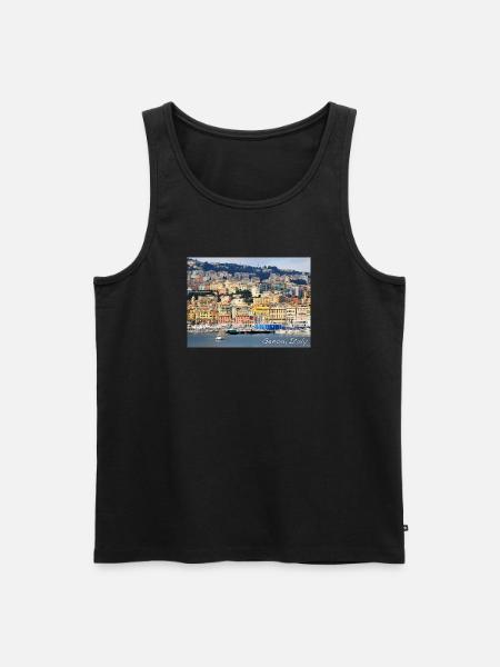 Genoa Italy – GENOA Italy Port - Men's Premium Organic Tank Top - black
