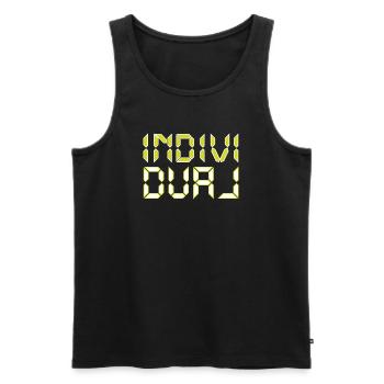 Individual -  Neon-Digitalschrift - Männer Premium Bio Tank Top - Schwarz - Vorne - AI Model Male 178 light (178cm)