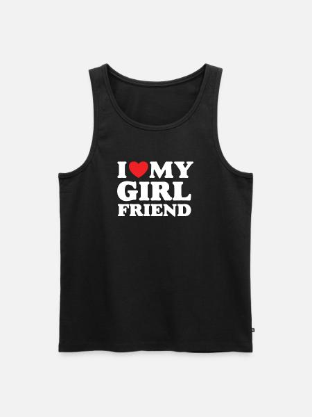 I Love My Girlfriend - Men's Premium Organic Tank Top - black