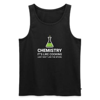 Chemistry, it's like cooking - Men's Premium Organic Tank Top - black - Front - Michal (187cm)