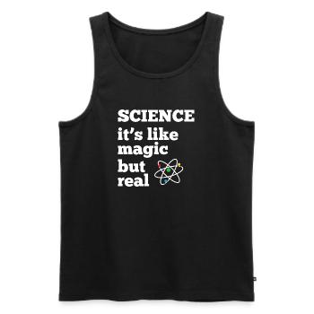 Science - it's like magic but real - Men's Premium Organic Tank Top - black - Front - Michal (187cm)