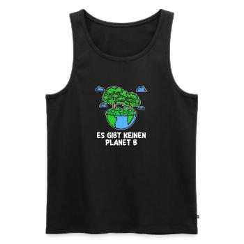 Baum Planet Erde Statement Umwelt Umweltfreundlich - Männer Premium Bio Tank Top - Schwarz - Vorne - Michal (187cm)