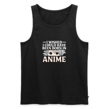Conception de séries animées - Débardeur bio Premium Homme - noir - Devant - AI Model Male 178 light (178cm)