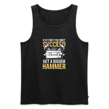Get a bigger hammer - Männer Premium Bio Tank Top - Schwarz - Vorne - Michal (187cm)