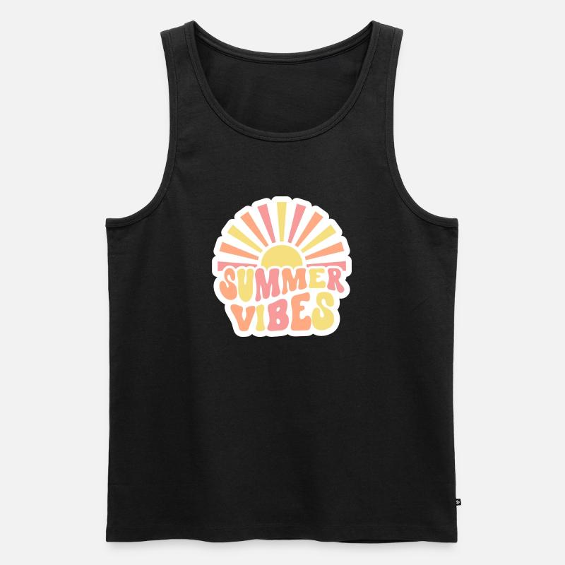 Summer Vibes - Männer Premium Bio Tank Top - Schwarz
