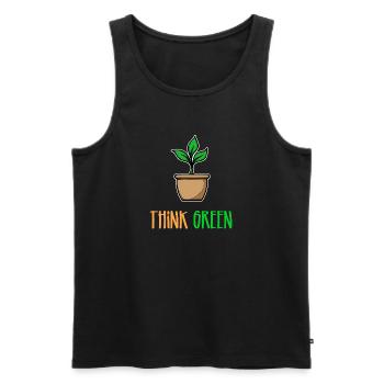 Arbre Déclaration Environnement Terre Nature Conservation Nature Nature - Débardeur bio Premium Homme - noir - Devant - Michal (187cm)