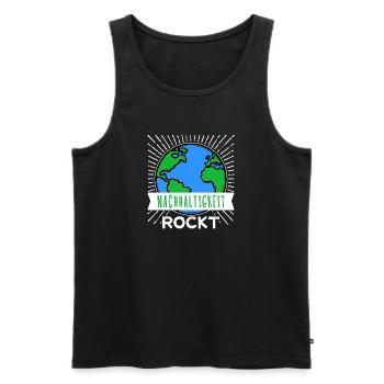 Umwelt Mutter Erde Nachhaltigkeit Umweltschützer - Männer Premium Bio Tank Top - Schwarz - Vorne - AI Model Male 178 light (178cm)