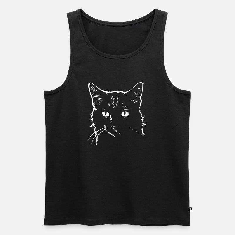 Katze 4 - Männer Premium Bio Tank Top - Schwarz