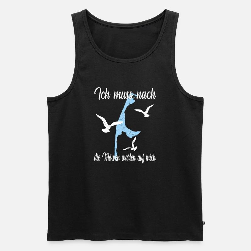 Sylt Design mit Spruch - Männer Premium Bio Tank Top - Schwarz