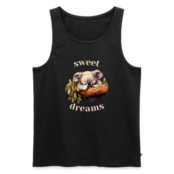 Sweet Dreams Koala - Männer Premium Bio Tank Top - Schwarz - Vorne - Michal (187cm)