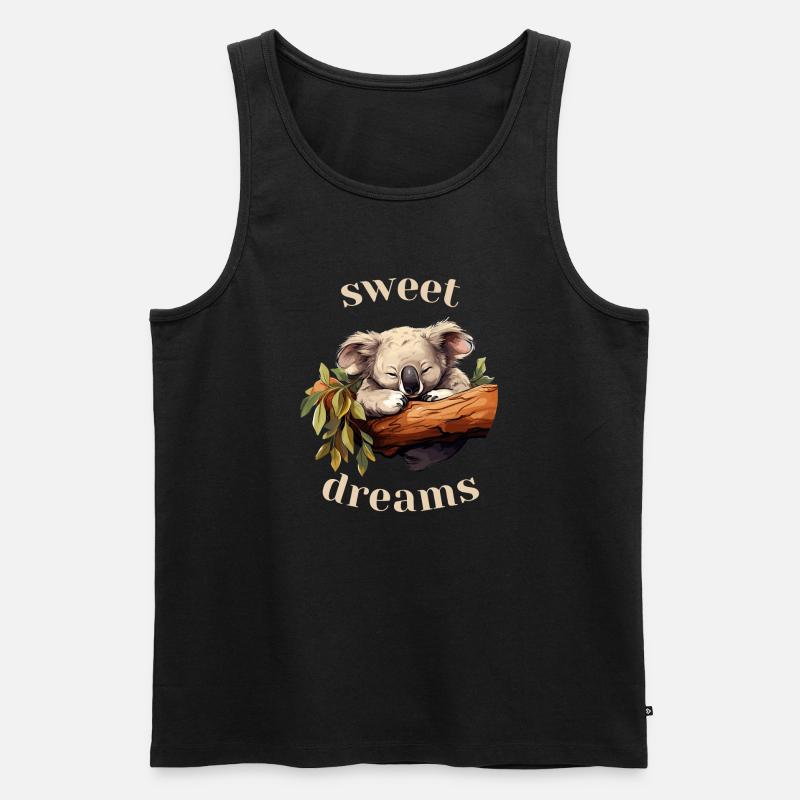 Sweet Dreams Koala - Männer Premium Bio Tank Top - Schwarz