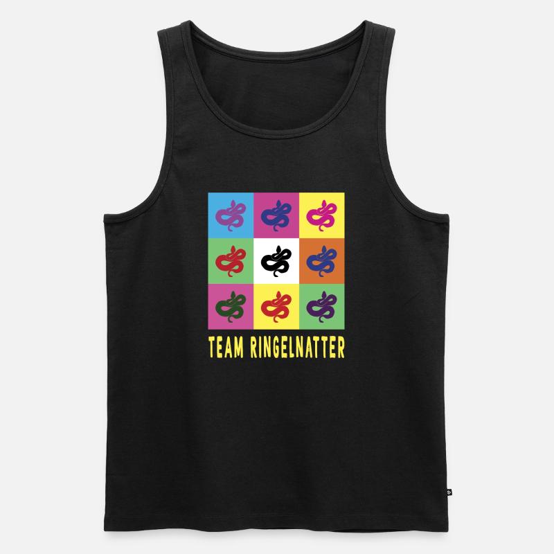 Team Ringelnatter - Männer Premium Bio Tank Top - Schwarz