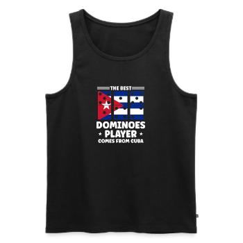 Domino game design - Men's Premium Organic Tank Top - black - Front - Michal (187cm)