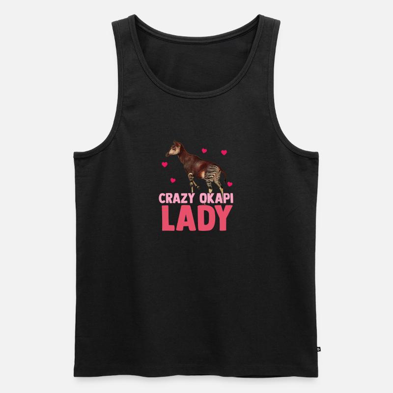 Im Herzen des Waldes Okapi - Männer Premium Bio Tank Top - Schwarz